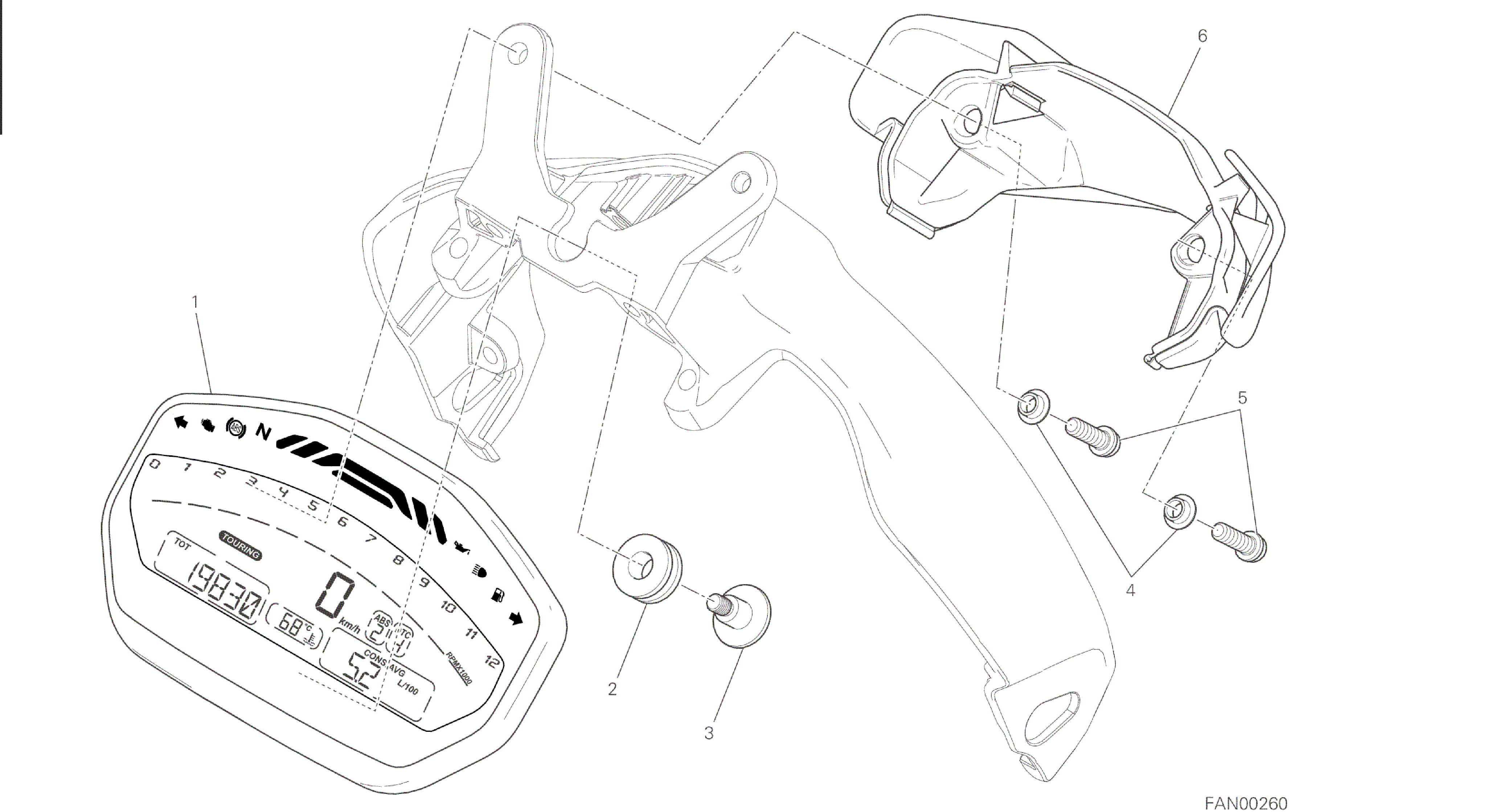 DRAWING 20A - INSTRUMENT PANEL [MOD:M 821]GROUP ELECTRIC