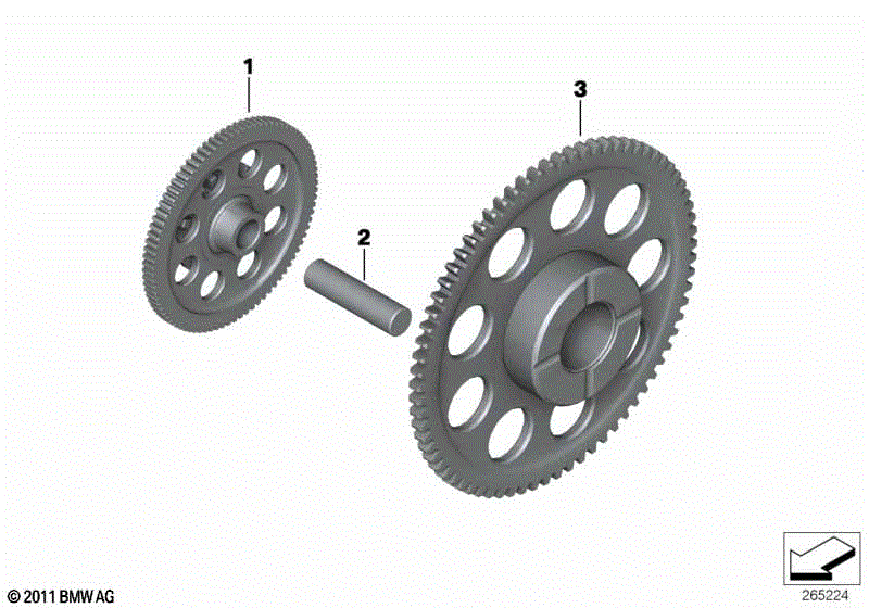 Double gear wheel / idler gear