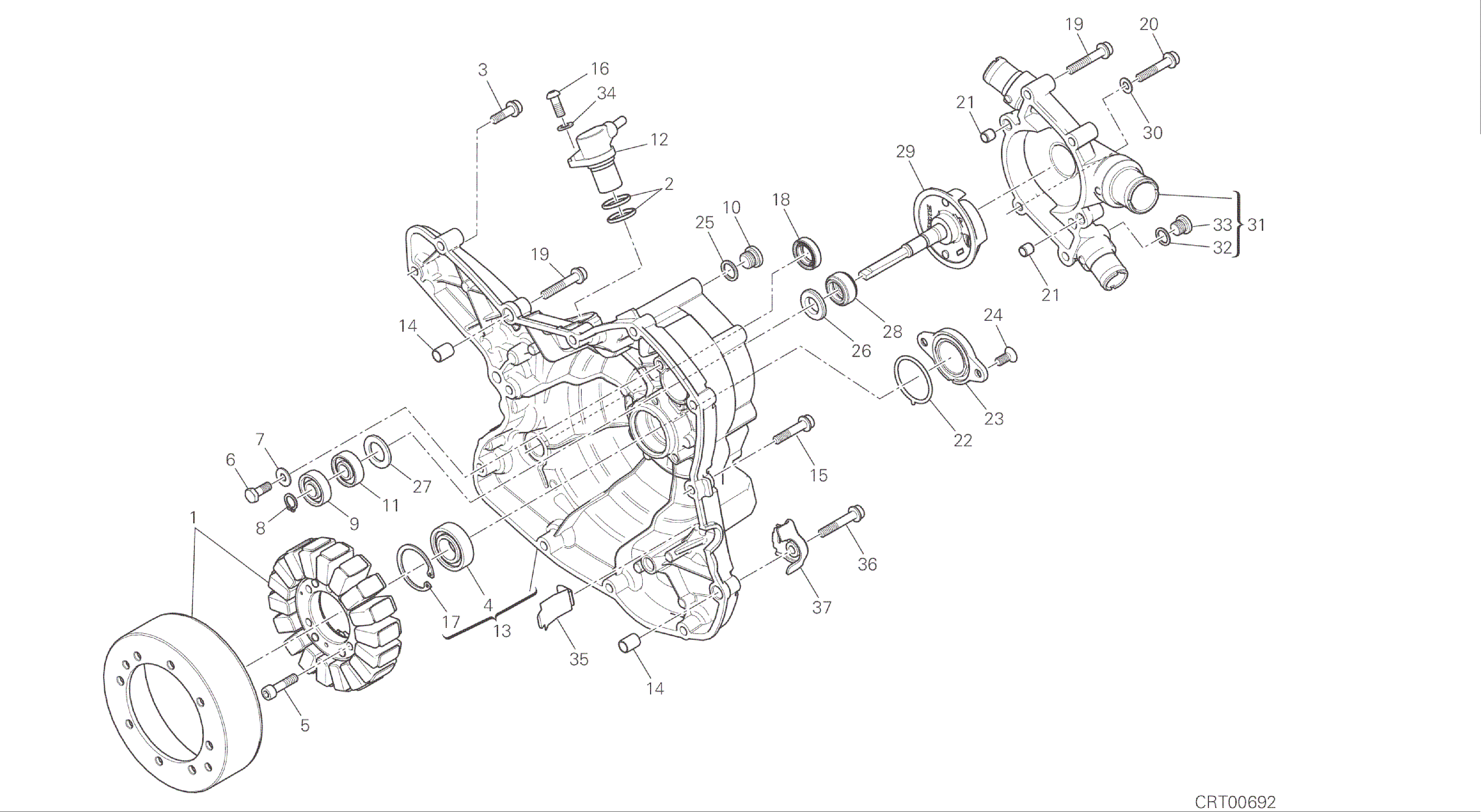 DRAWING 011 - GENERATOR COVER [MOD:MS1200S]GROUP ENGINE