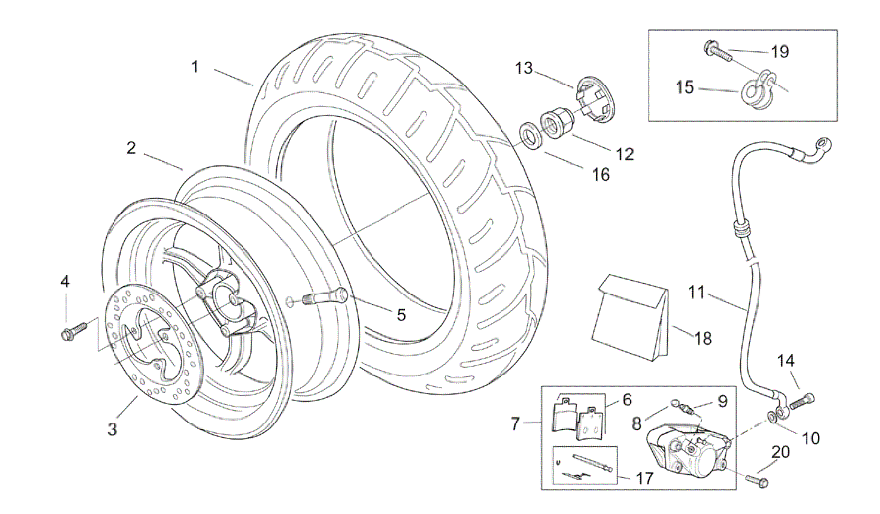 Rear wheel - disc brake