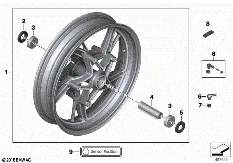 Retrofit cast wheel, front, Option 719