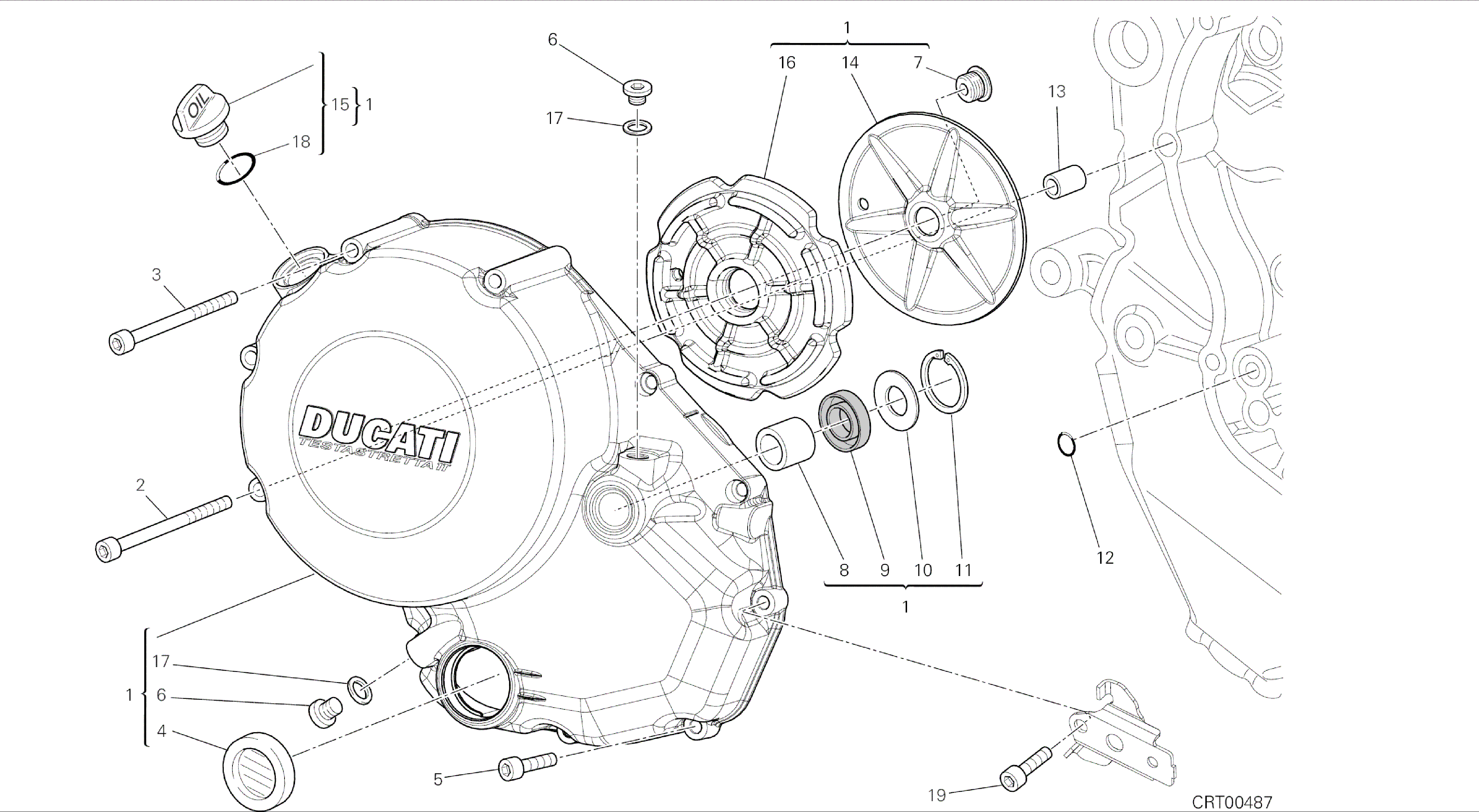 DRAWING 005 - CLUTCH COVER [MOD:MS1200-A;XST:AUS,EUR,FRA,THA]GROUP ENGINE