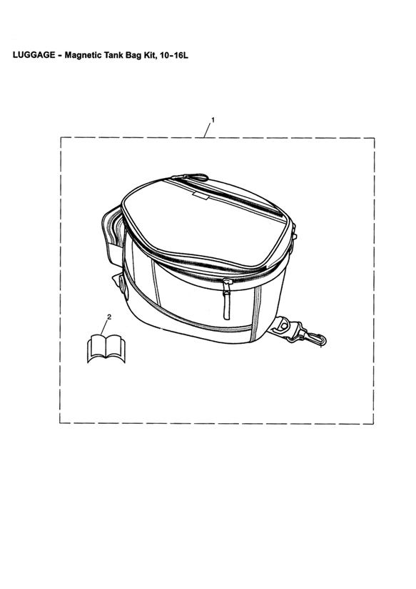 Magnetic Tank Bag Kit, 10-16l