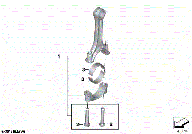 Connecting rod with bearing