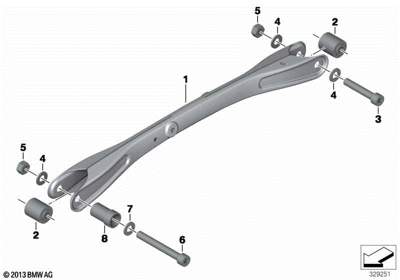 Tension struts with mounting