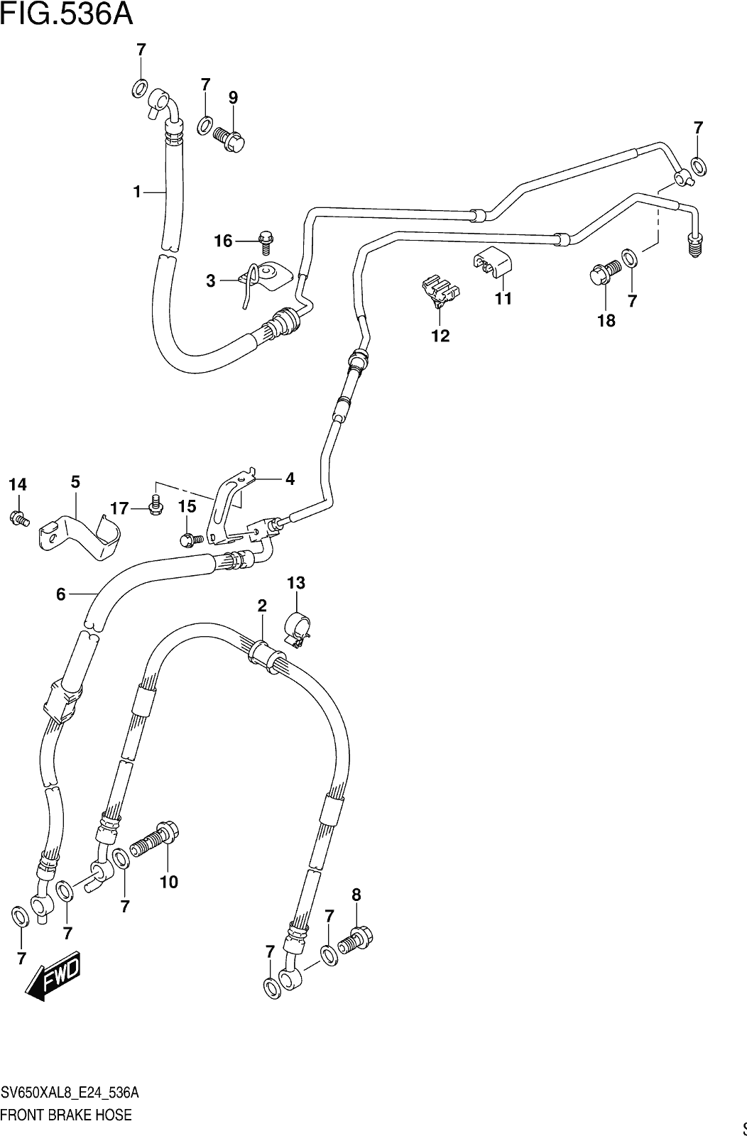 Fig.536a Front Brake Hose