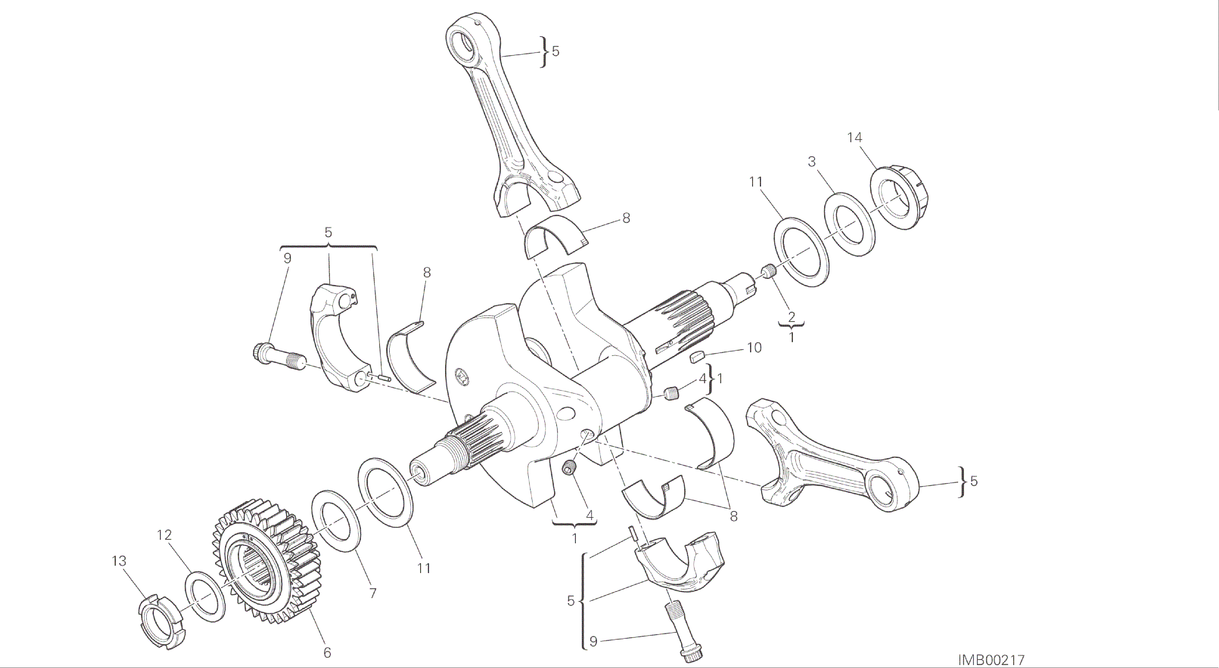 DRAWING 006 - CONNECTING RODS [MOD:MS1200S]GROUP ENGINE