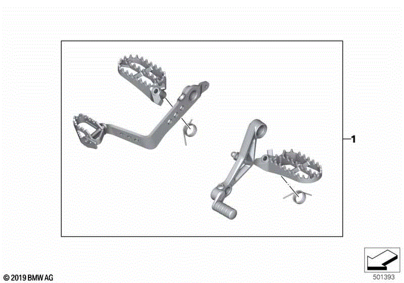 Set Enduro footpegs and foot levers