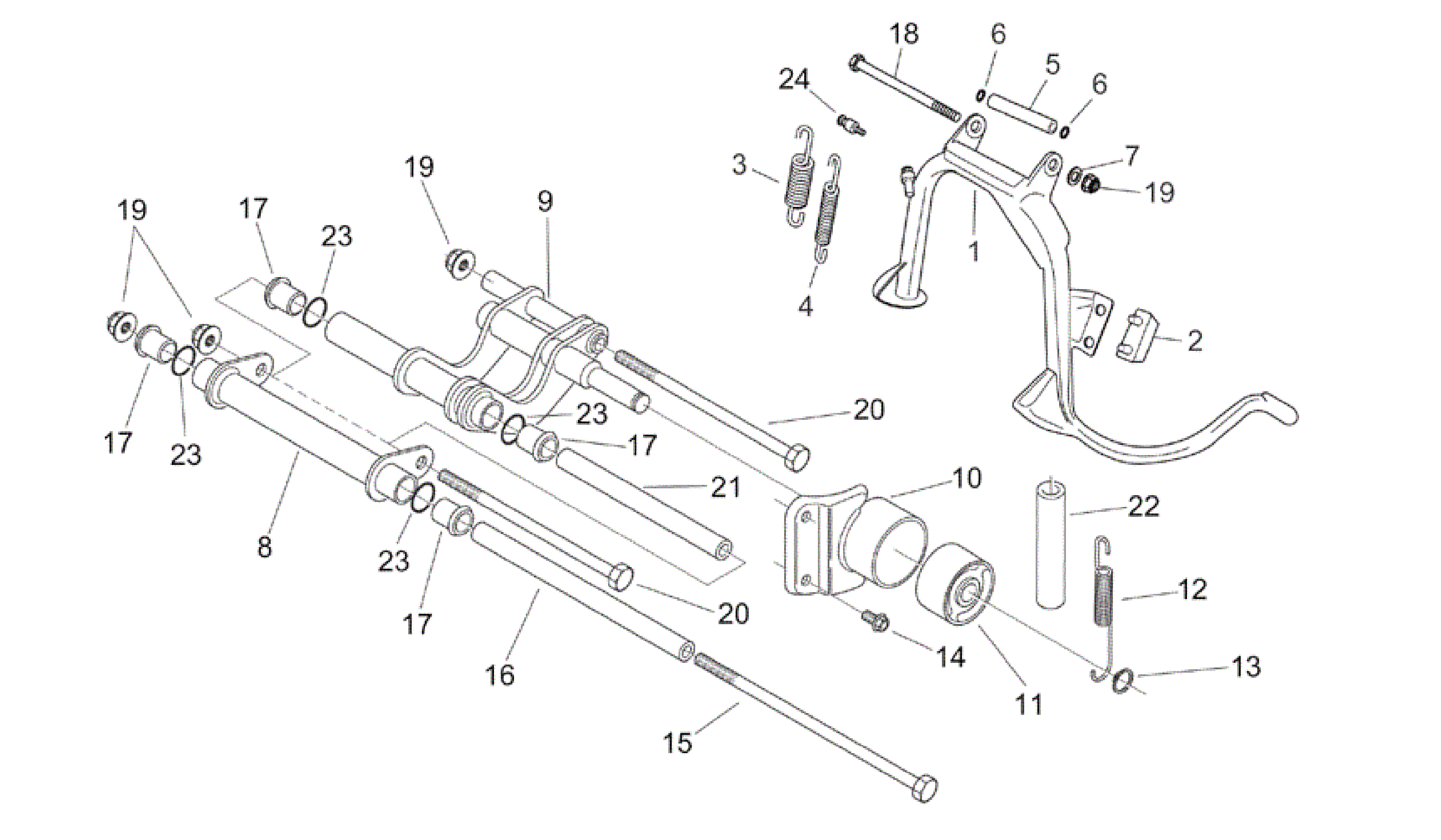 Central stand - Connecting rod