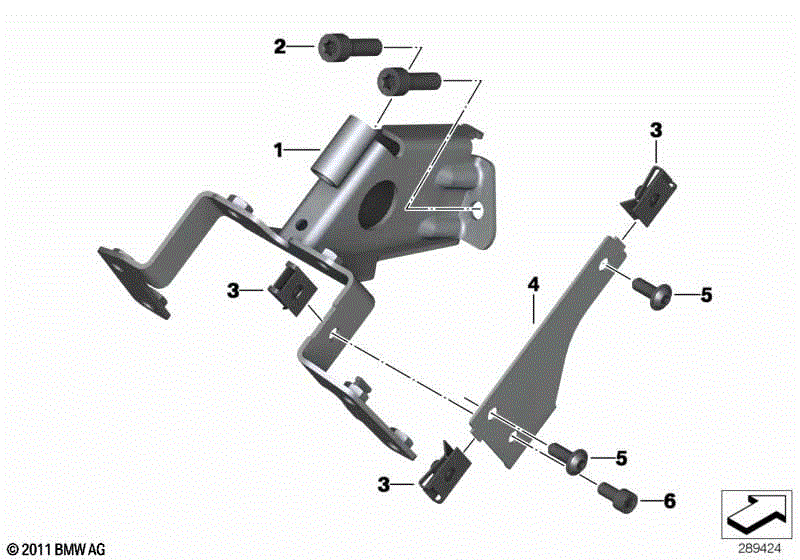 Bracket, ignition and steering lock