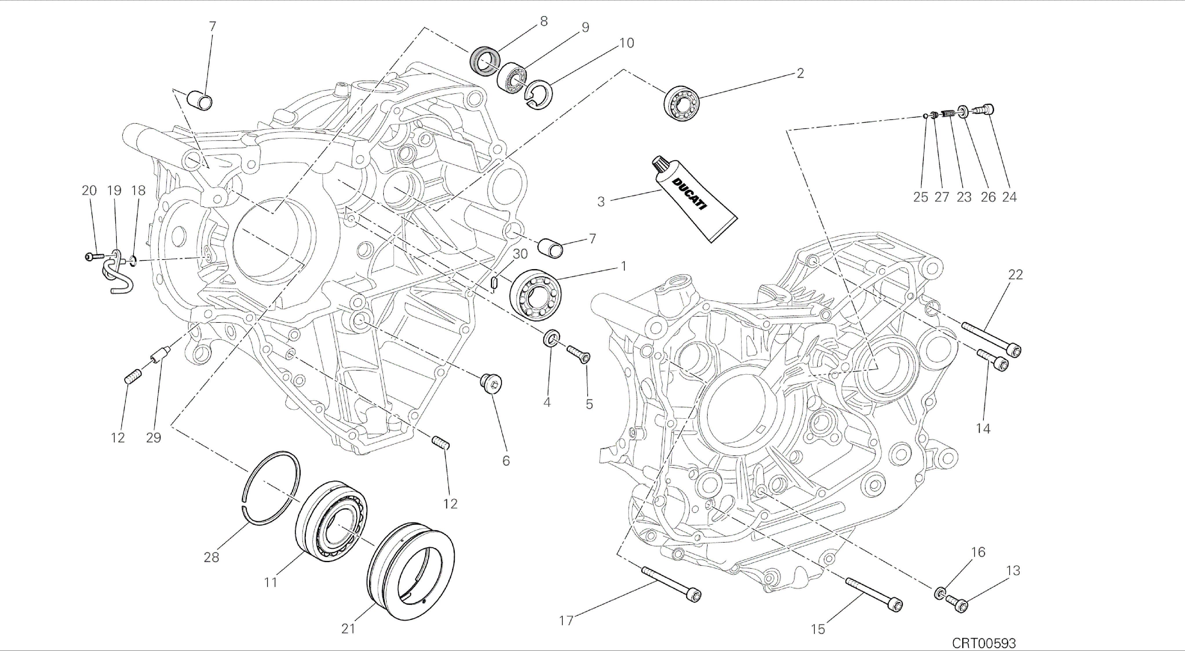 DRAWING 10A - CRANKCASE BEARINGS [MOD:MS1200-A;XST:AUS,EUR,FRA,THA]GROUP ENGINE