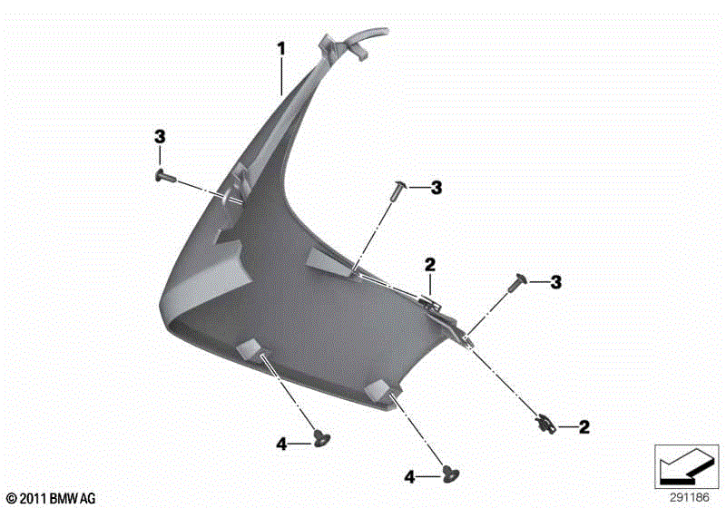 Fairing side panel, front