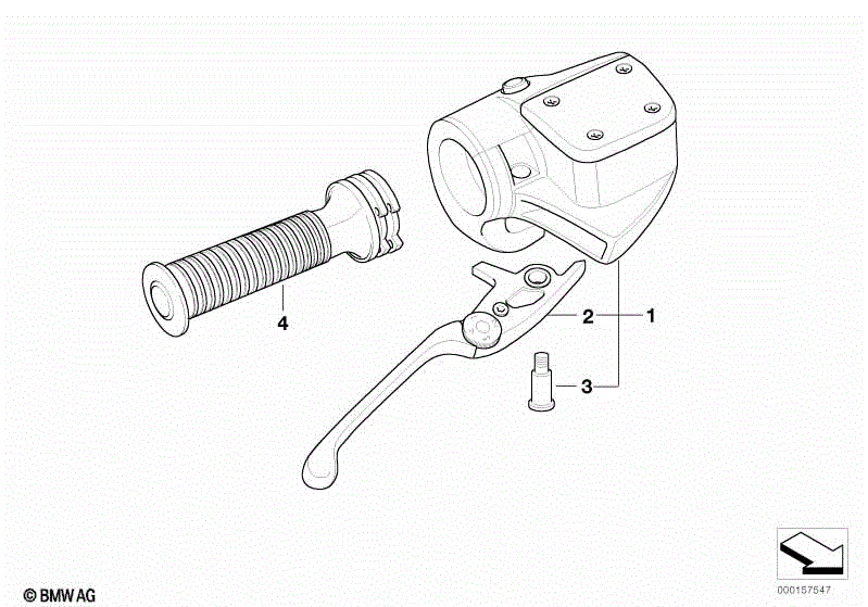 Handbrake lever with Integral ABS