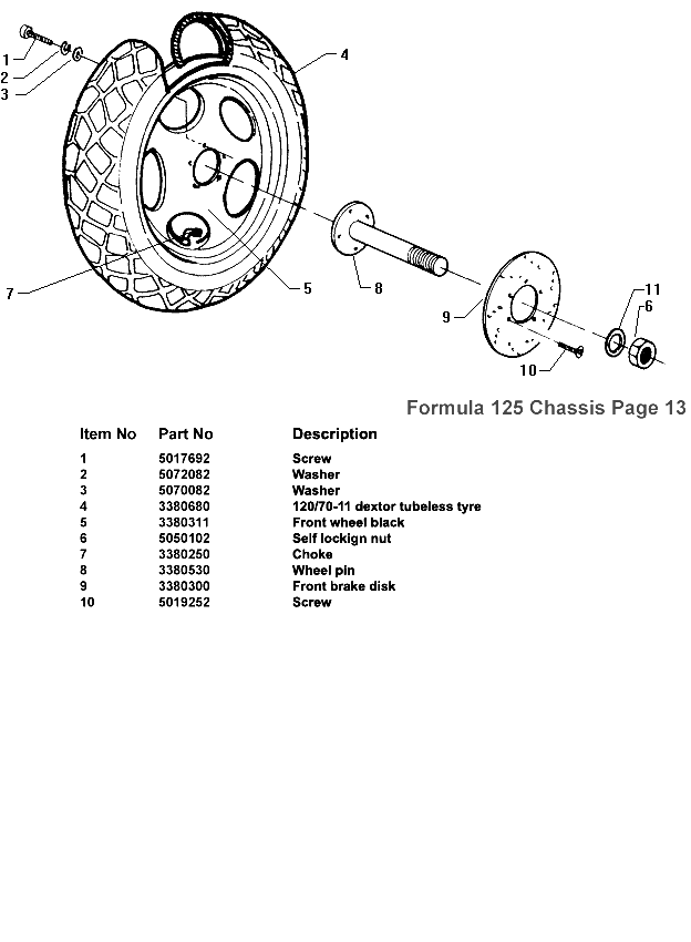 Front Wheel / Hub / Disc (Chassis)