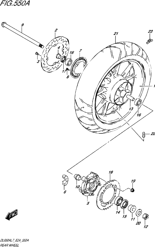 Rear Wheel (dl650al7 E24)
