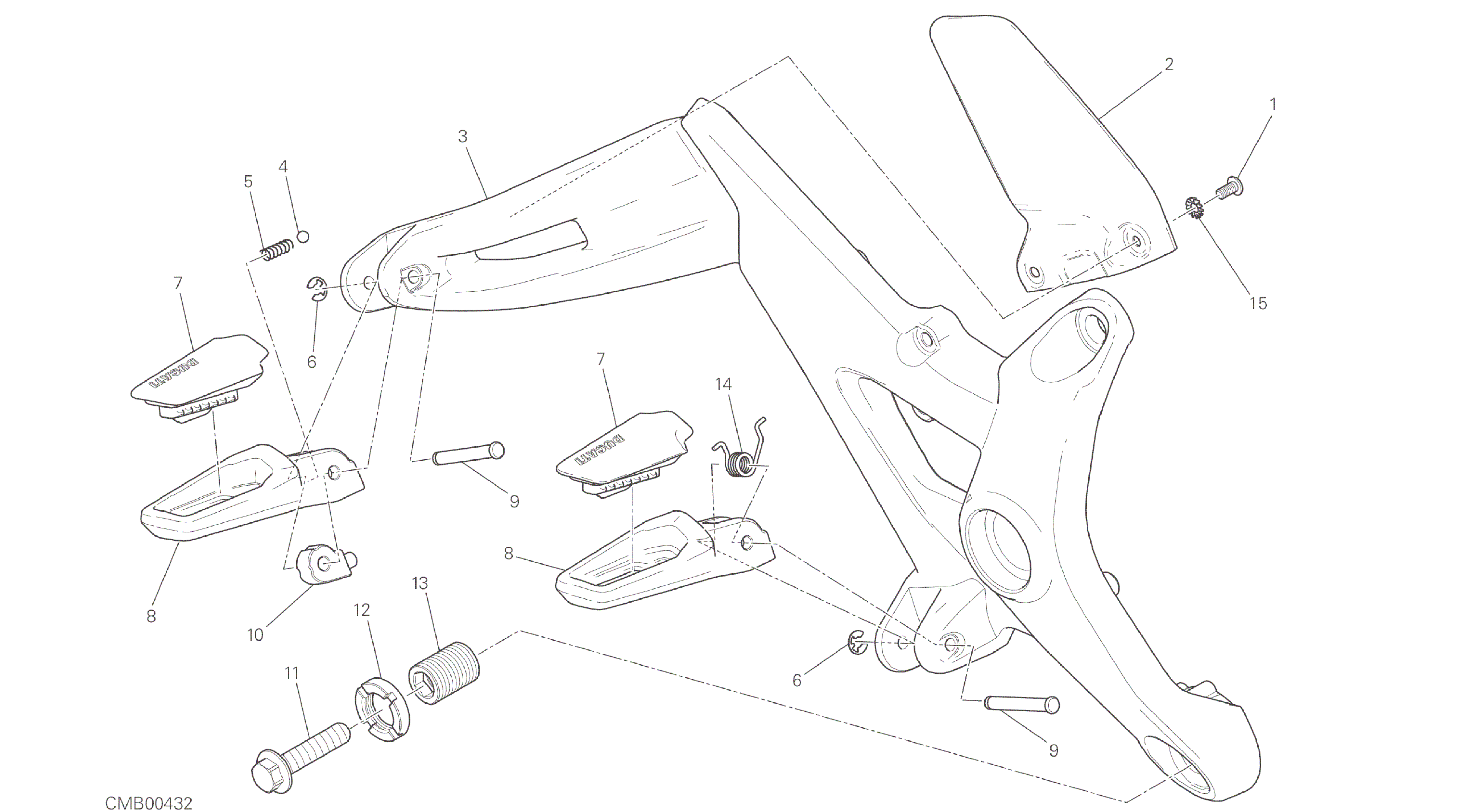 DRAWING 27B - FOOTRESTS, RIGHT [MOD:M 821]GROUP FRAME