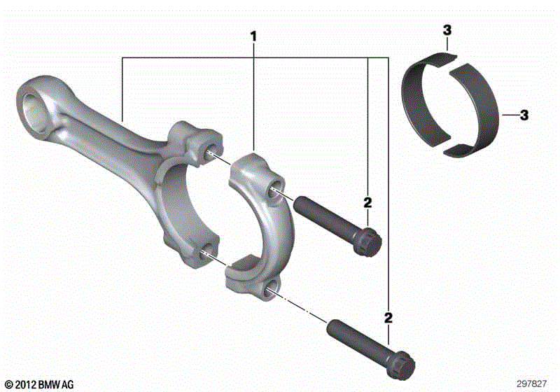 Connecting rod with bearing