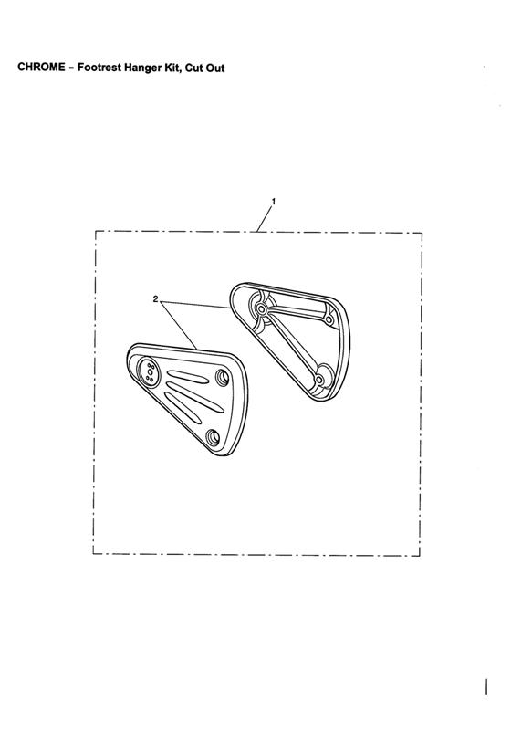 Footrest Hanger Kit, Cut Out