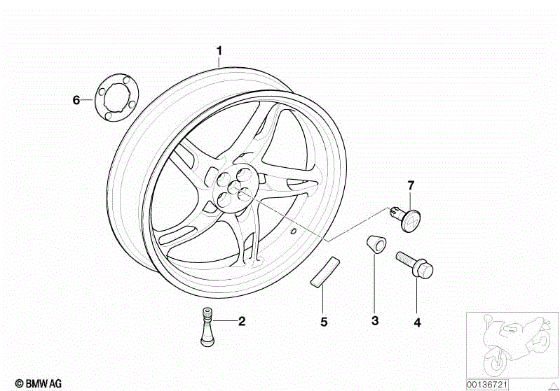 Cast rear wheel with/without integr. ABS