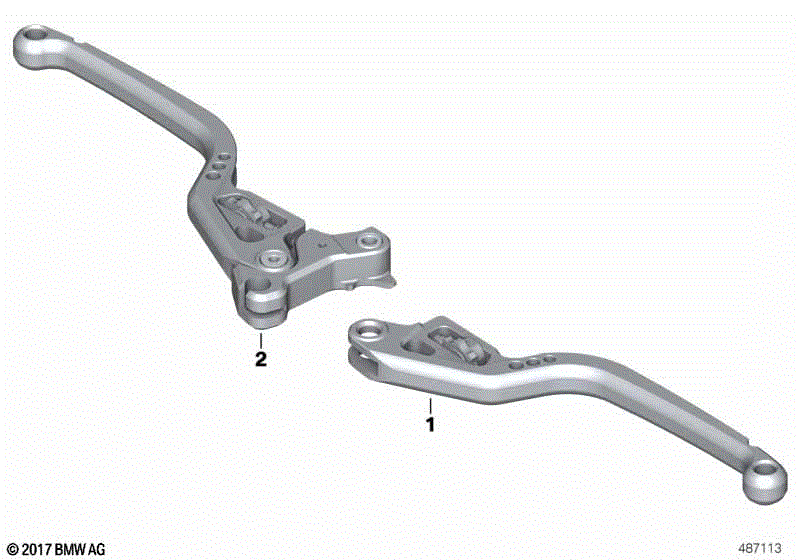 Hand lever, machined
