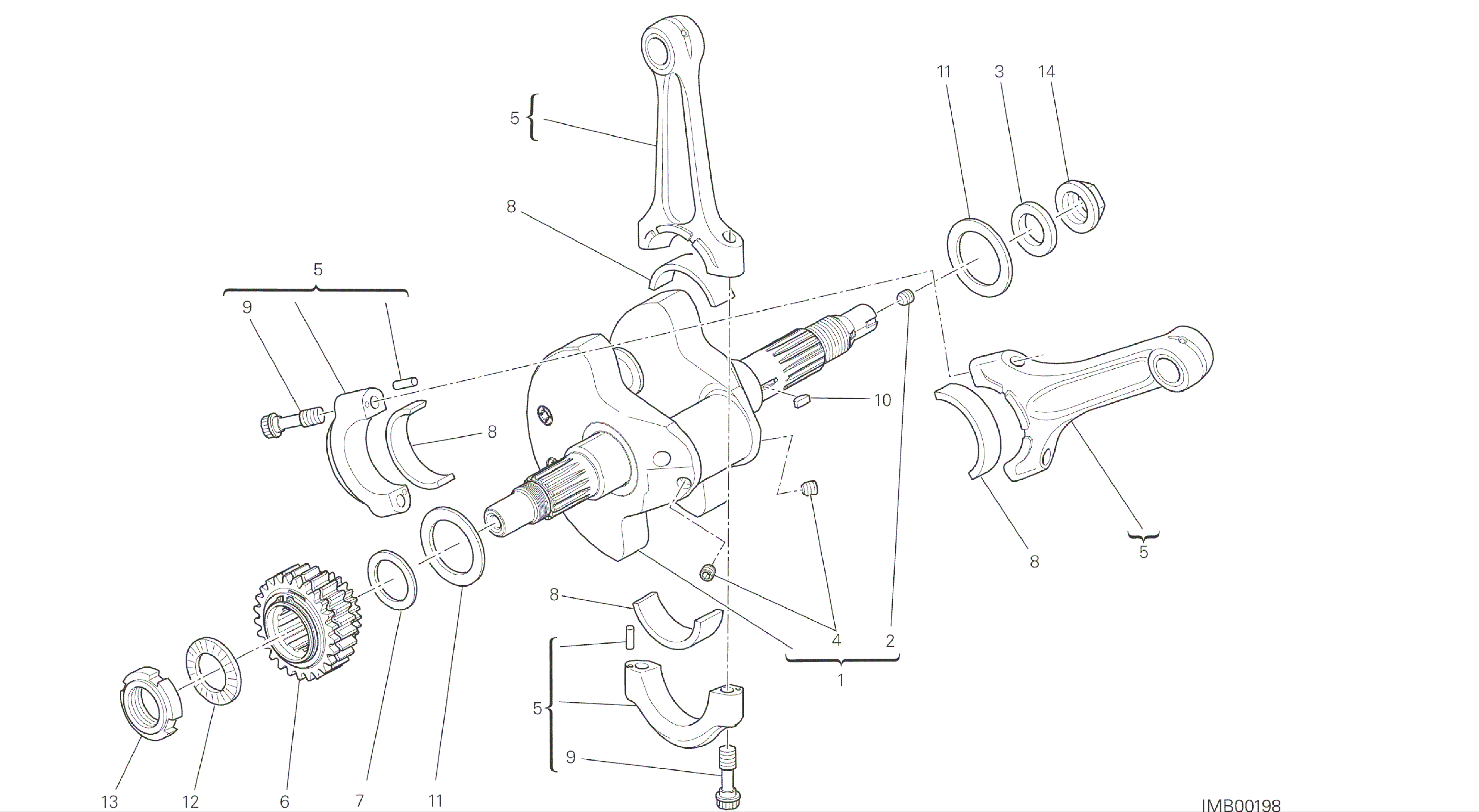 DRAWING 006 - CONNECTING RODS [MOD:M 1200]GROUP ENGINE