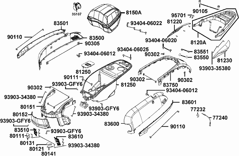 F12 - Body Cover/ Luggage Box