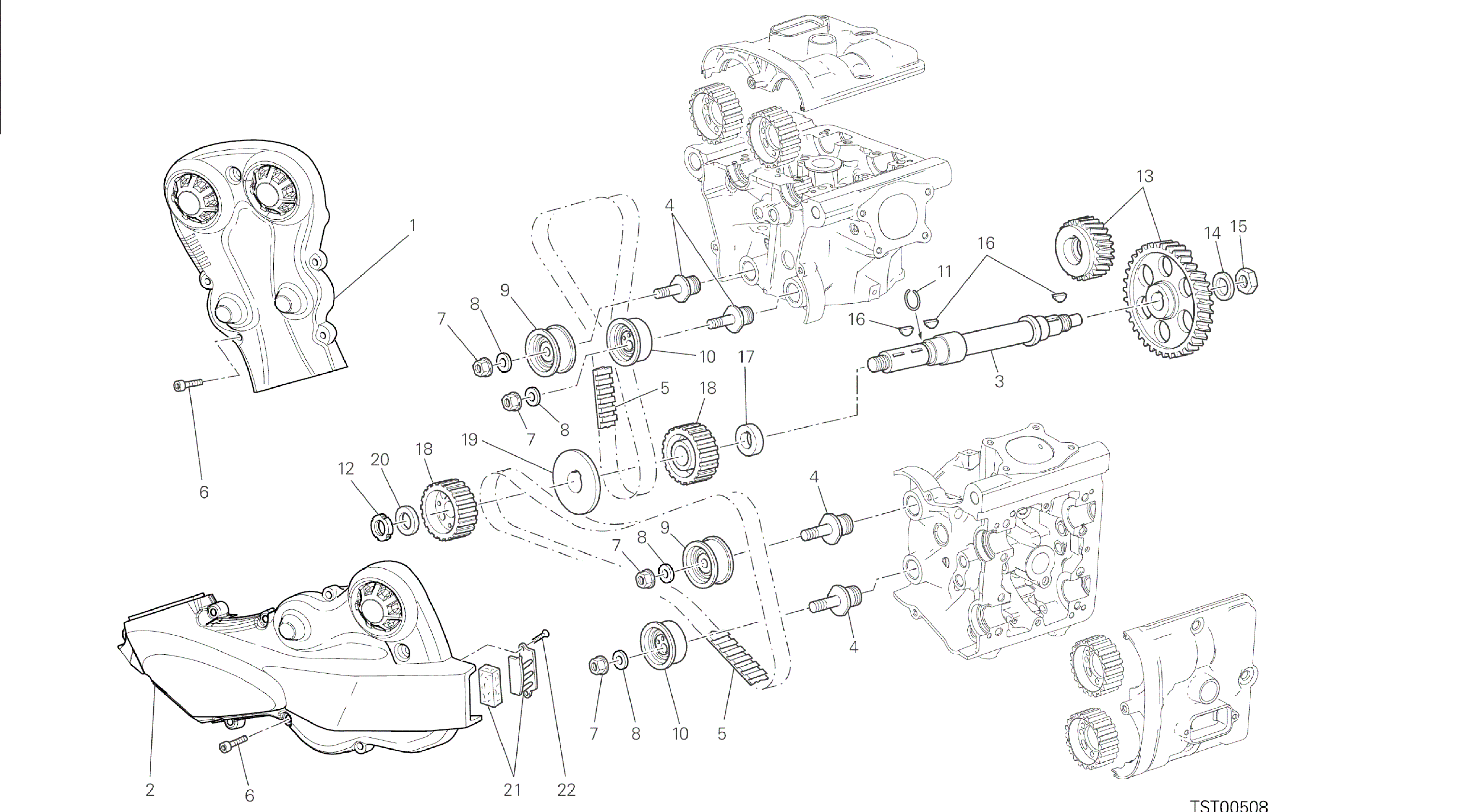 DRAWING 008 - DISTRIBUZIONE [MOD:M 1200S]GROUP ENGINE