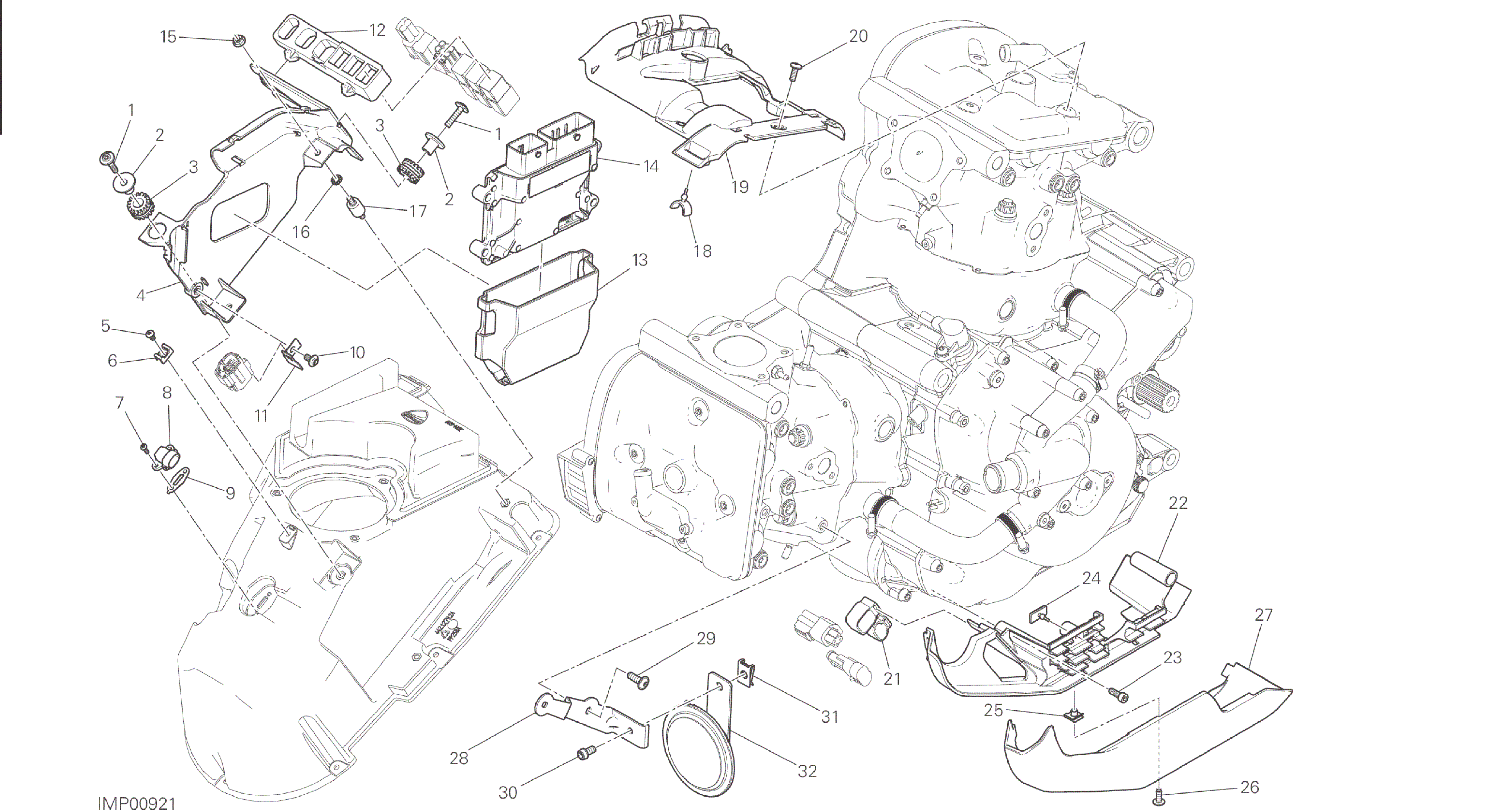 DRAWING 18A - ENGINE CONTROL UNIT [MOD:M 821]GROUP ELECTRIC