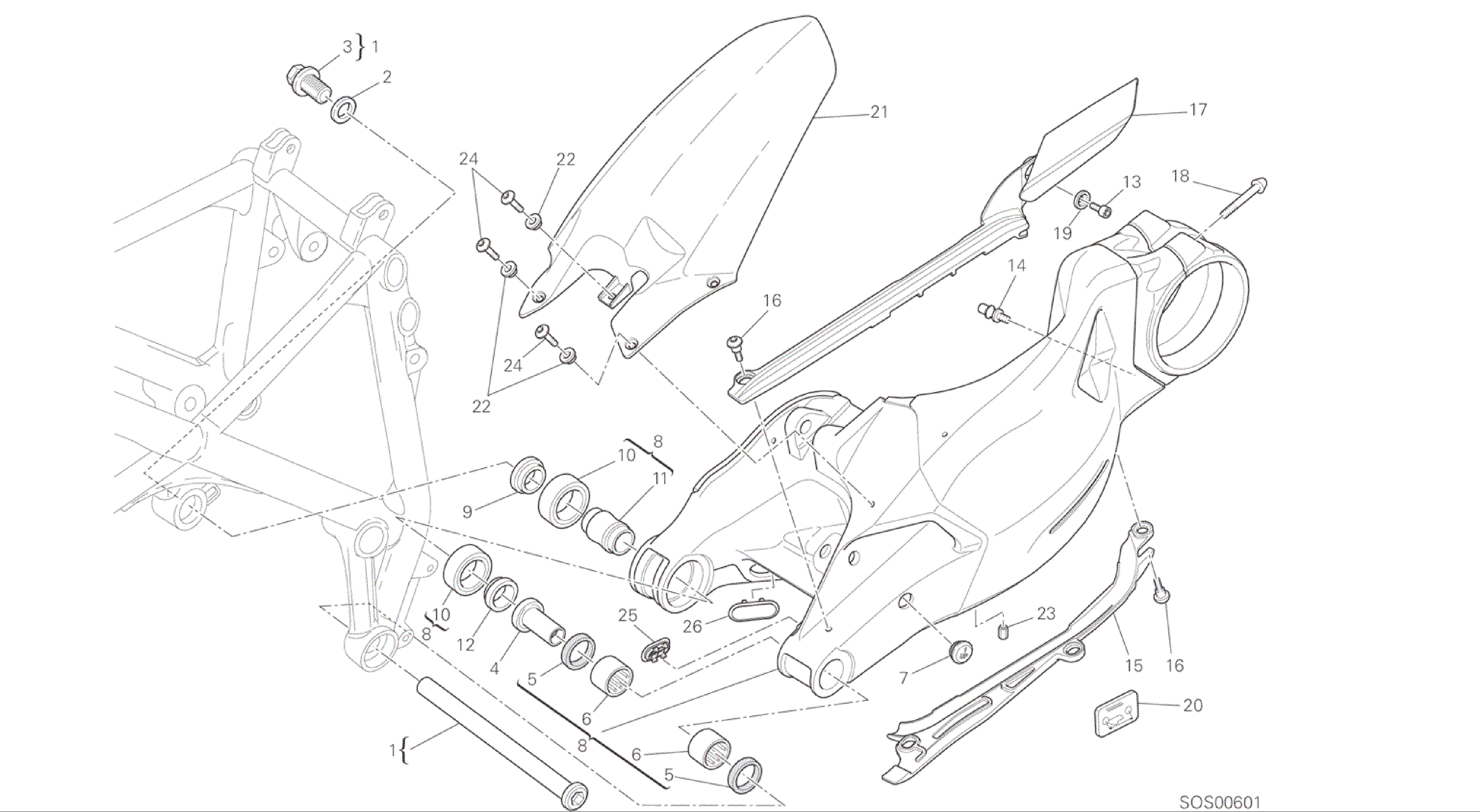 DRAWING 28A - SWING ARM [MOD:F848]GROUP FRAME