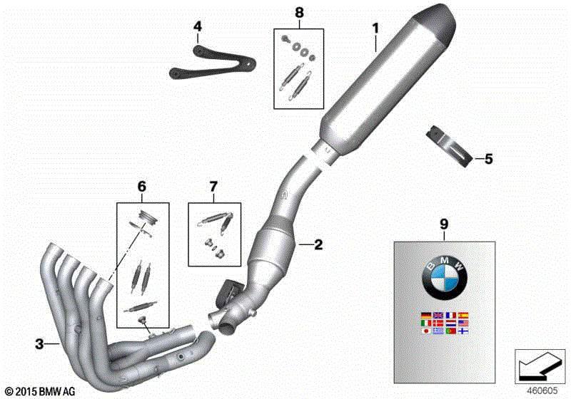 Single parts HP Titan exhaust system