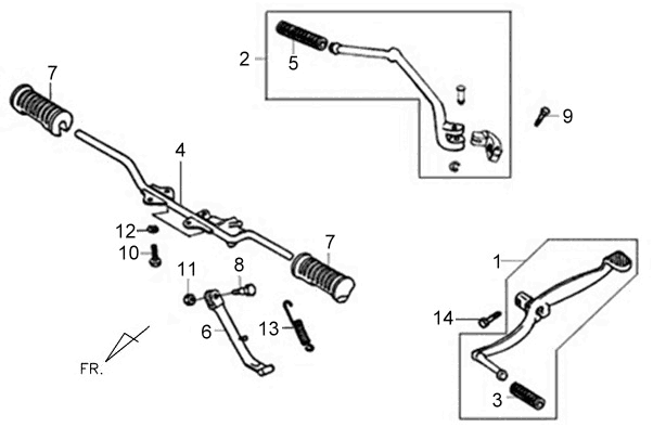 F13 - Gear Change Pedal Kick Starter Arm