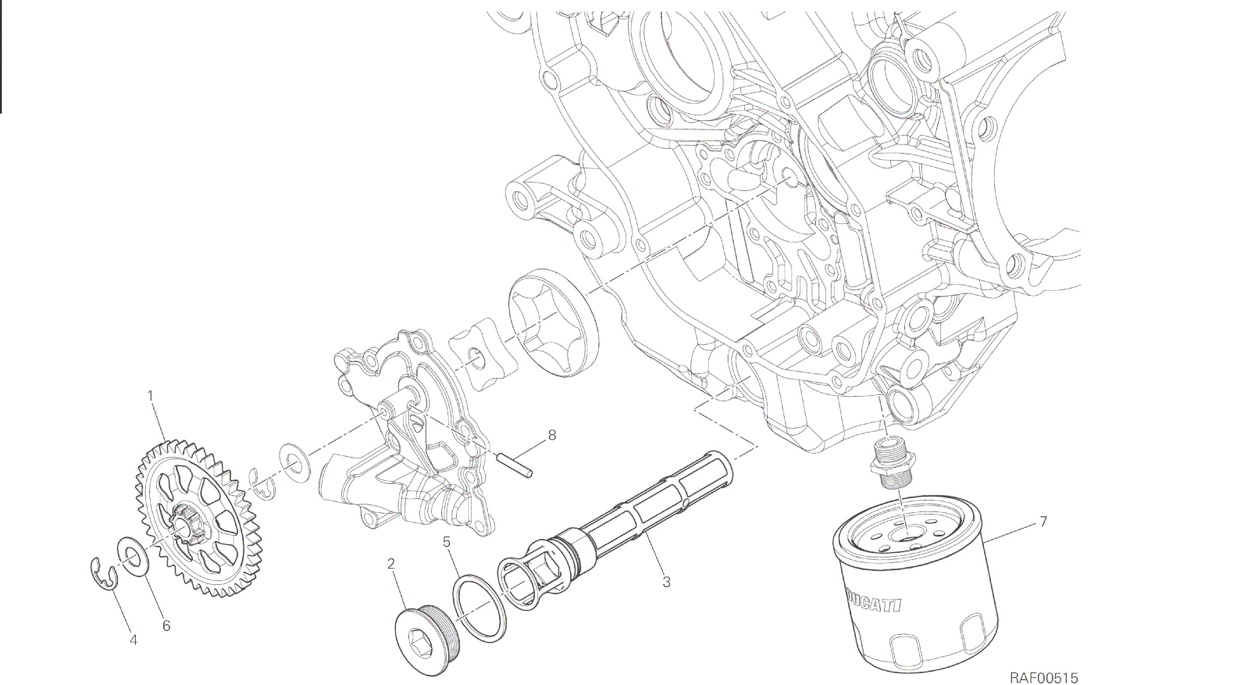 DRAWING 009 - FILTERS AND OIL PUMP [MOD:M 821]GROUP ENGINE