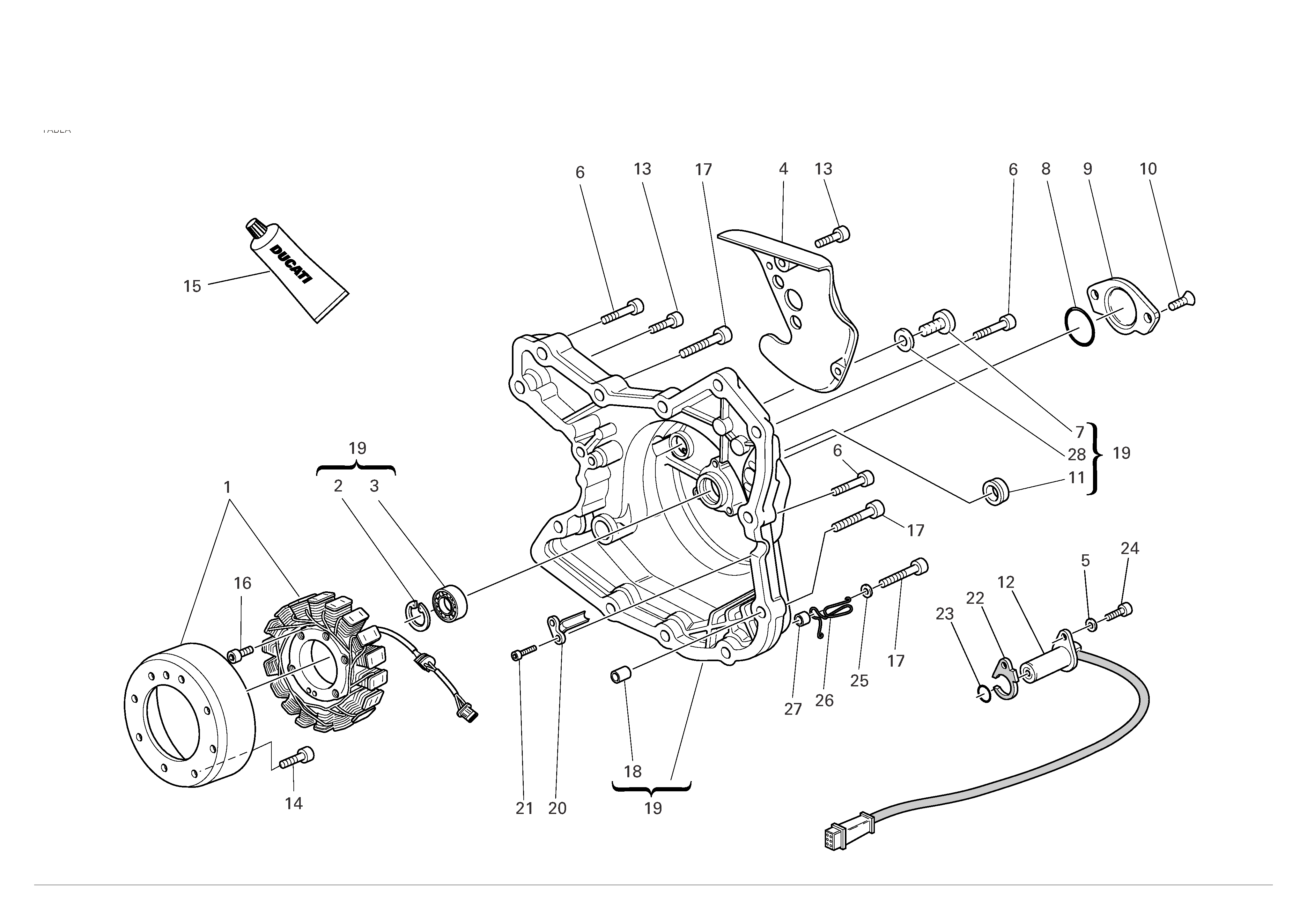 Alternator-side crankcasecover