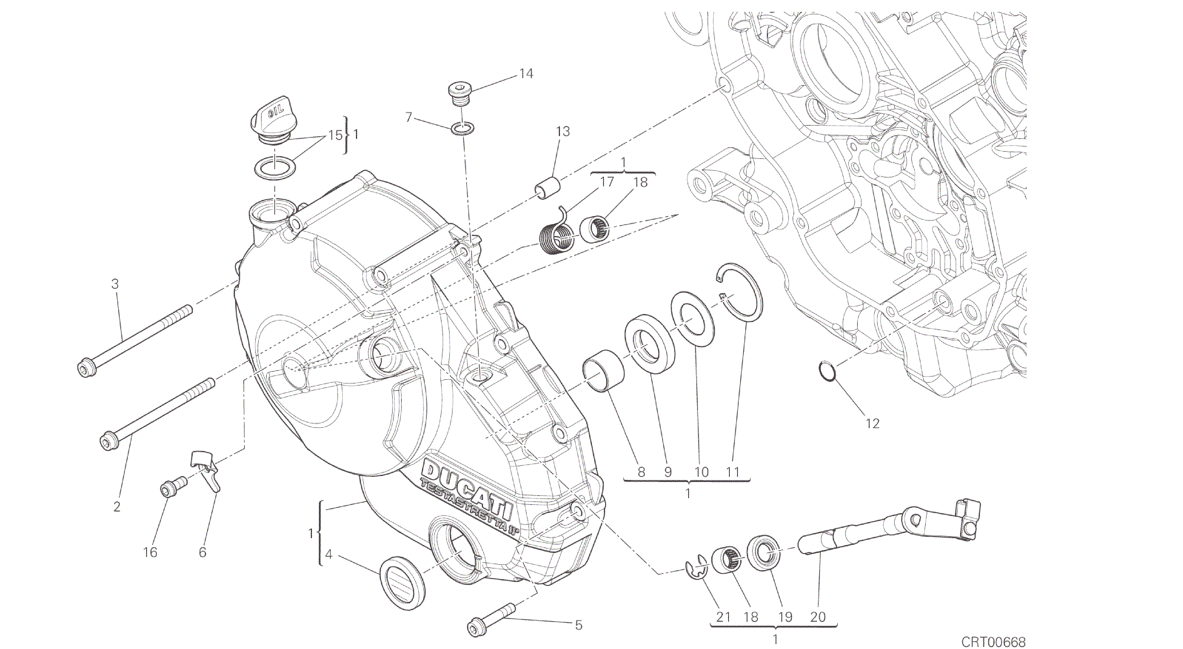 DRAWING 005 - CLUTCH COVER [MOD:M 821]GROUP ENGINE