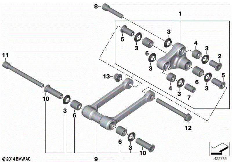 componentes del conjunto de pivote