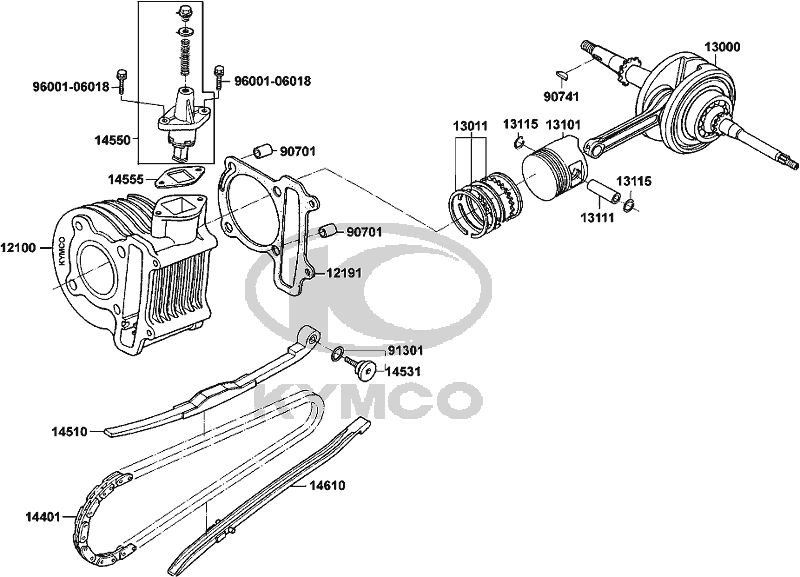 E03 - Cylinder/ Piston, Ring/ Crankshaft