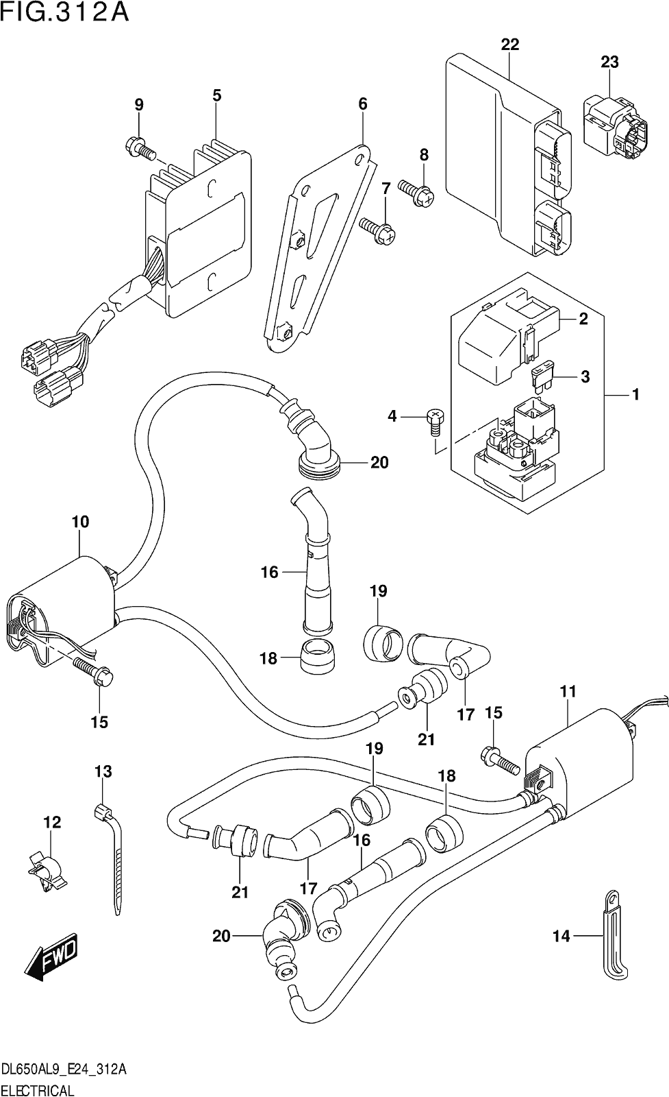 Fig.312a Electrical (dl650xa,dl650a)