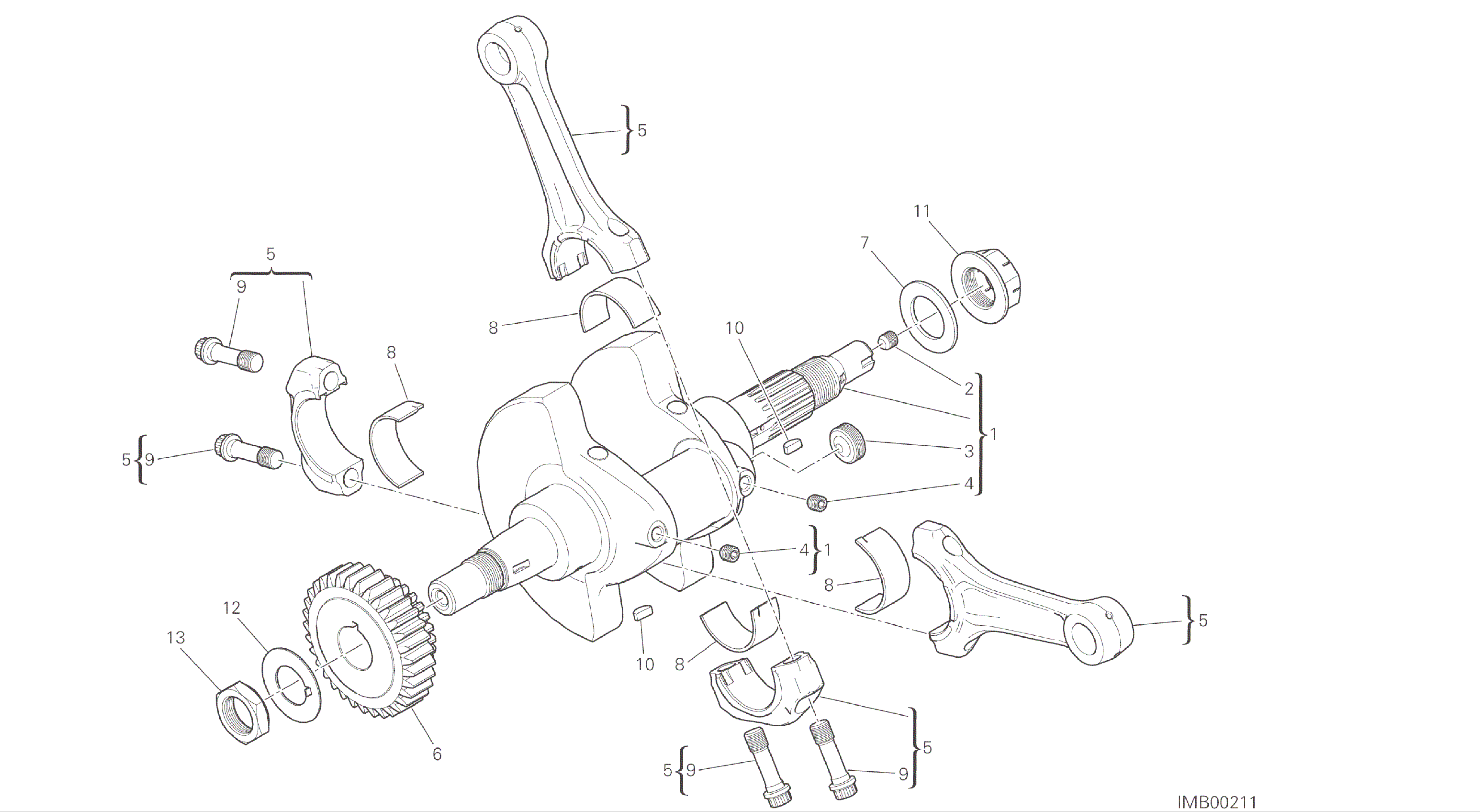 DRAWING 006 - CONNECTING RODS [MOD:M 821]GROUP ENGINE