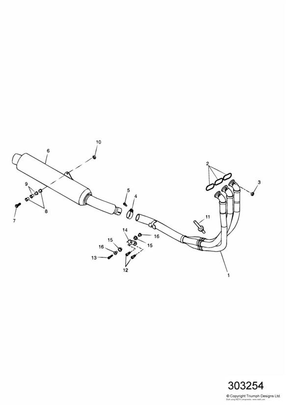 Exhaust System Double Sided Swingarm > 161317