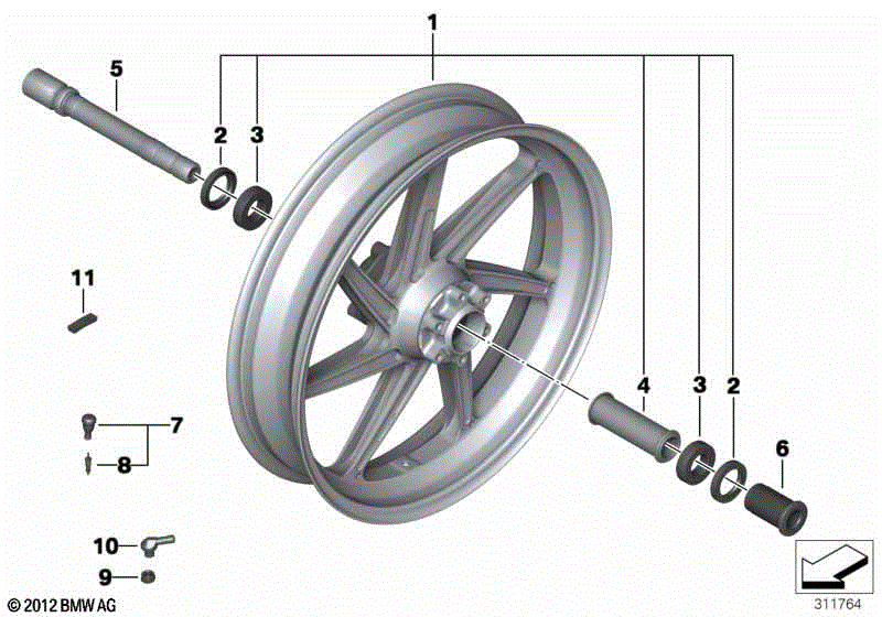 Forged wheel, front