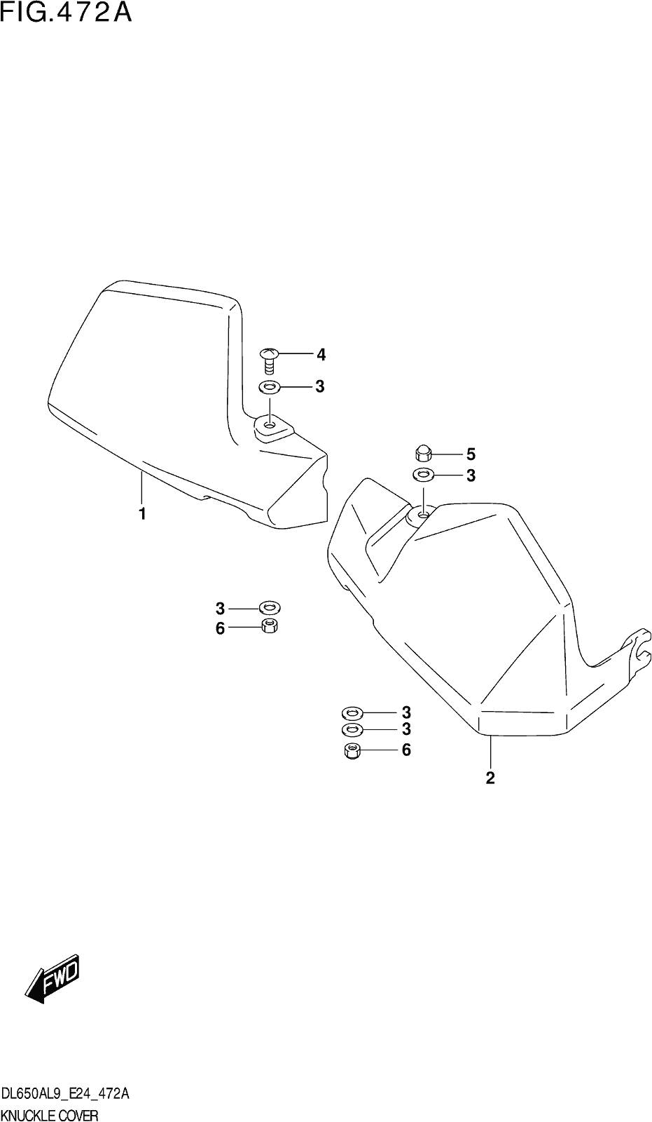 Fig.472a Knuckle Cover (dl650xa,dl650xaue)