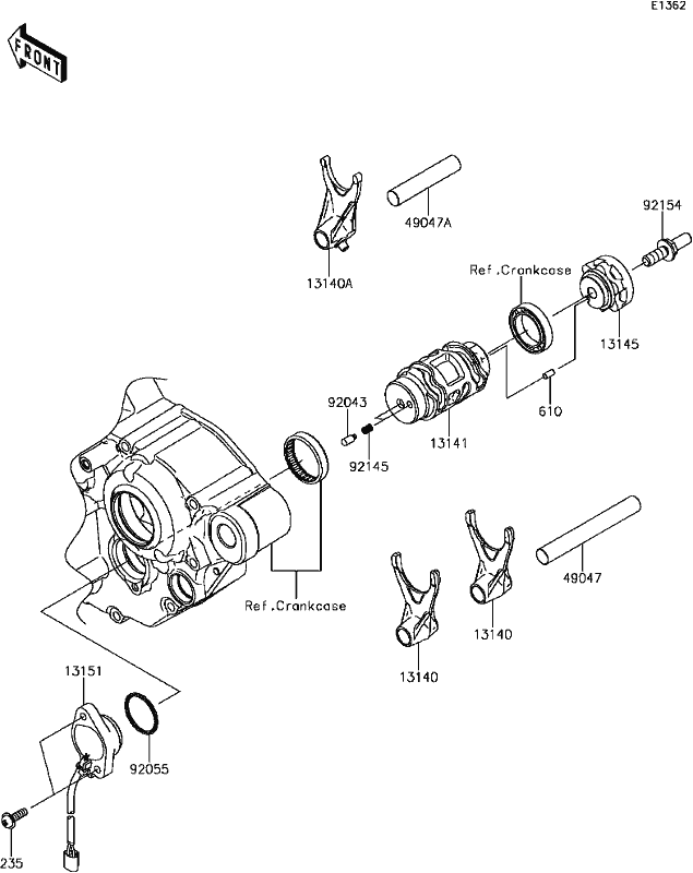 C-3 Gear Change Drum/shift Fork(s)