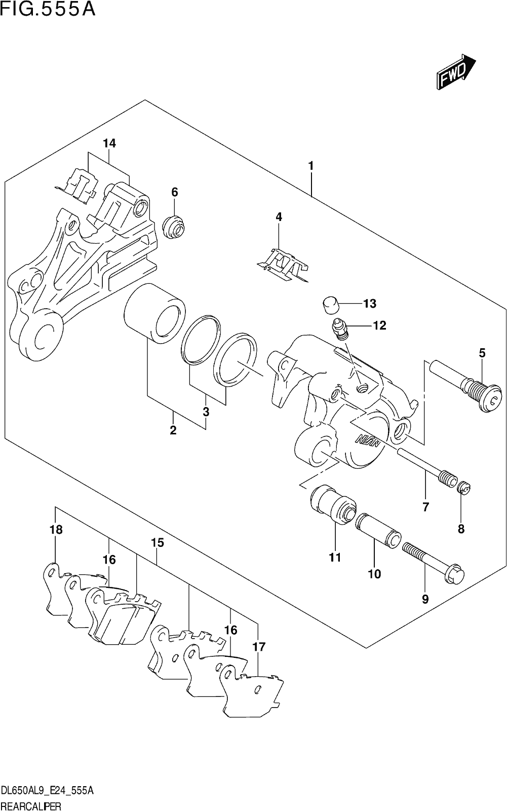 Fig.555a Rear Caliper