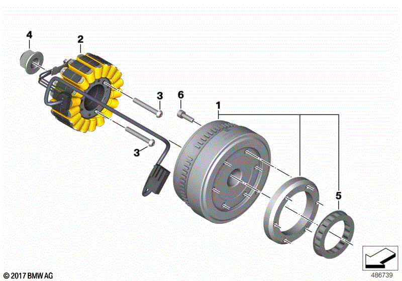 Generator-Anlasser-Freilaufkupplung