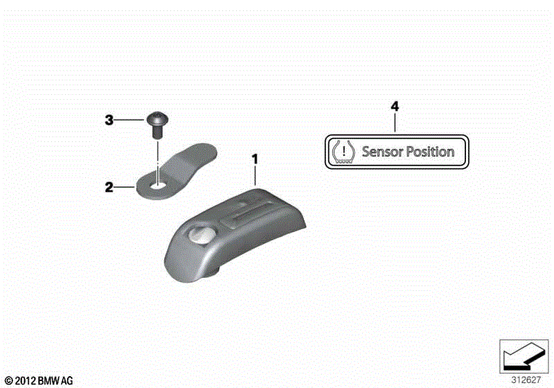 RDC sensor for front wheel