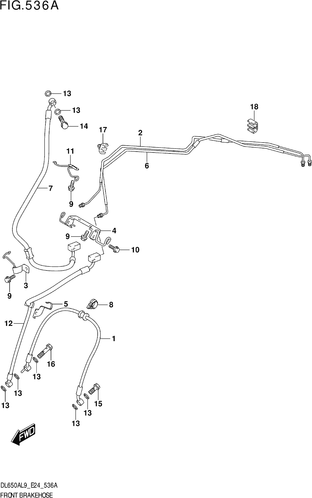 Fig.536a Front Brake Hose