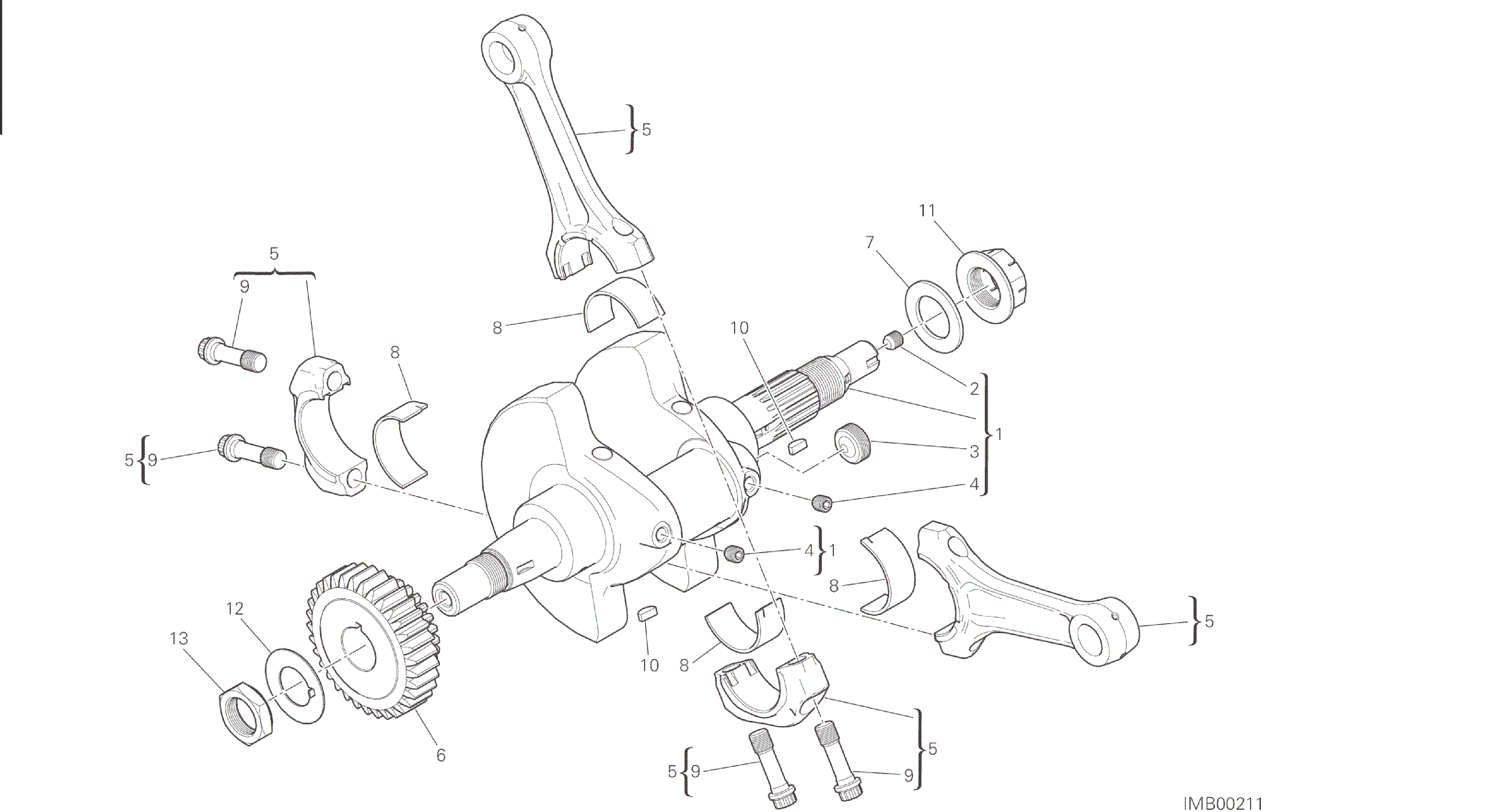 DRAWING 006 - CONNECTING RODS [MOD:M 821]GROUP ENGINE