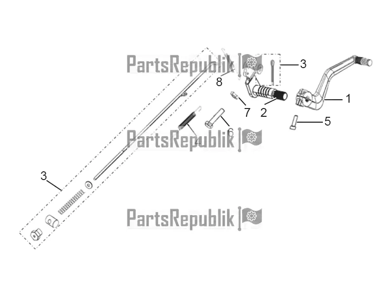 Rear brake pedal assembly